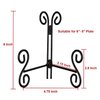 Plate Stand, 1 Pack 6 Inch Plate Holder for Display, Black Foldable Iron Table Easel for Picture Book Photo Frame Decorative Plate