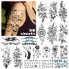 Cerlaza 56 Styles Temporary Tattoos for Women Adults, Fake Henna Tattoo Sleeves Semi Permanent Flower Tattoos Butterfly Stickers, Tatuajes Temporales Women Leg Makeup Waterproof