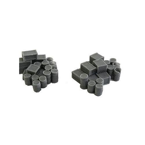 BAR MILLS N SCALE MODEL TRAIN BUILDINGS - ASSORTED CRATES & BARRELS - 01001
