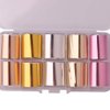 WOKOTO 10 Rolls Solid Color Nail Art Foil Stickers Starry Sky Full Wraps Adhesive Nail Transfer Decals Manicure Decoration (0.98inchs*39.4inchs)