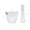 Apothecary Products Mortar and Pestle Bowl, Mixer and Grinder for Medicine, Glass (2 oz)