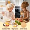 LUOLAO Wooden Kids Safe Knife and Kids Baking Set for Real Cooking, 6 PCS Toddler Montessori Kitchen Tools, Cooking and Baking for Kids Little Chefs
