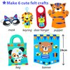 KRAFUN My First Felt Kit Animal Craft Kit for Kids and Toddlers, Boys and Girls Age 3-8 Years Old, Include 6 DIY Handmade Arts and Crafts Projects, Activities Supplies Box Preschool Creative Toys