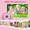 Kids Camera, Camera for Kids 3-12, Kids Digital Camera for Boys and Girls, with 32G SD Card, Toddler Camera with 2.4-Inch Screen for Kids at Birthday, Christmas (Pure Pink)