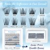 Lash Clusters 84 Pcs Cluster Lashes Eyelash Clusters DIY Cluster Eyelash Extensions Individual Lashes Thin Band & Soft(Monsoon,D-8-16mix)