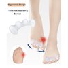 2Pairs Toe Separators Toe Spacers for Women Men to Correct Bunion, Relieve Feet Pain, Foot Alignment, Toe Straighteners for Hammertoes, Plantar Fasciitis (M, Women Shoe Size 9-12.5, Men: 7-11)