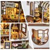 DIY Miniature House Kit,Pet Shop Dollhouse with Furniture & LED,Adults Teens Mini House Building Kit,3D Wooden Crafts Tiny House Model,Xmas New Year Birthday Gifts Home Table Decor,Fun for Self Time
