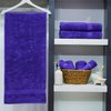 American Fluffy Towel 3-Piece Towel Set Turkish Cotton, Contains 1 Bath Towel, 1 Hand Towel, 1 Wash Clothes -Highly Absorbent Towels for Bathroom, Hotel, Gym & Spa (3-Piece, Purple)