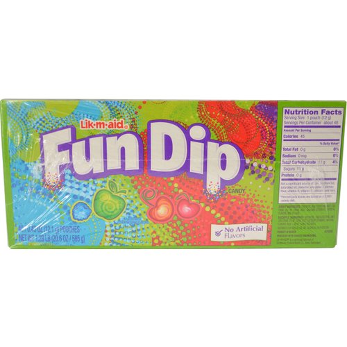 Wonka Fun Dip, Assorted Flavor Party Pack, 0.43 Ounce Packets (48 Count)