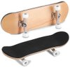 1Pc Maple Wooden Alloy Fingerboard Finger Skateboards Mini Fingerboard with Soft Pad Bearing Wheels and Box Reduce Pressure Kids Gifts(White)