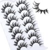 Manga Lashes Anime False Eyelashes Natural Japanese Lashes Wispy Thick Cosplay Eyelashes 18MM Spiky Doll Lashes Faux Mink Eye Lashes by Winifred