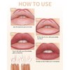 Matte Lip Liner Pencil Set, 12 Colors Creamy Lipliner Crayon, Long Lasting Waterproof Lip Tint Stain, Smooth, High Pigmented, Smudge-Proof Non-Stick Cup Lipstick Makeup Pen, Lip Liners Kit for Women-P