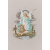 Janlynn Cross Stitch Kit, 8.125-Inch by 7-1/2-Inch, Guardian Angel,White