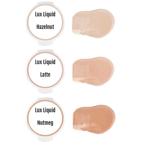 BaeBlu Organic LUX Liquid Foundation SAMPLES, Hazelnut, Latte, Nutmeg