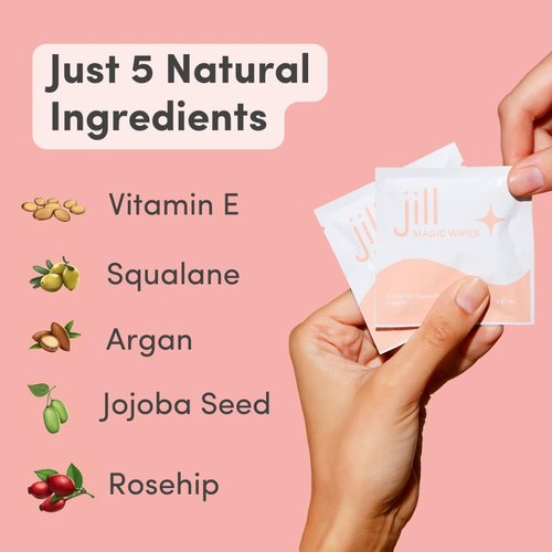 Dermaplaning Pre-Shave Oil Magic Wipes for Women (6 Pack), Smooth, Protect, and Enhance Your Shaving Experience. Use with Jill starter kit, Face Shaver, Eyebrow Razor. Soothes your skin, both before and after shaving