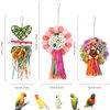 LOPERDEVE Bird Toys, 3PCS Natural Corn Cob Bird chew Toys Bird Foraging Toys for Small Medium Parrots, Conures, Cockatiel, Lovebird Cockatiel