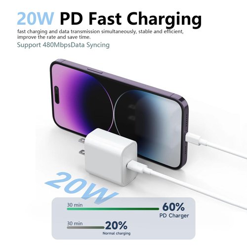 6FT AirPods 4 USB C Cable 20W Wall Charger for AirPods 4 Gen, AirPods Pro 2 2nd, AirPods Max 2 (2024), Apple TV Remote 3rd/4th gen,TV 4K/Siri Remote 3 gen, iPhone 15/16,Pro Max,Plus Charging Cord