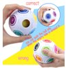 TANCH Magic Rainbow Ball Puzzle Cube Fidget Stress Relief Ball Brain Teasers Games Toys for Kids Adults (12 Holes)