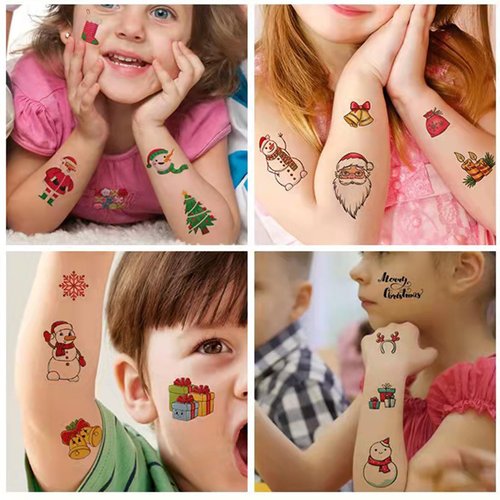 IDDFEVE 30 Sheets Christmas Temporary Tattoos for Kids – Festive Holiday Tattoo Stickers for Boys & Girls, Perfect for Christmas Gifts, Party Favors & Decorations