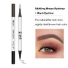 2PCS Waterproof 3D Eyebrow Pen, Dual-Ended Microblading Tattoo Pencil with 4 Fork Tip, Long-Lasting Eyebrow Tint for Natural-Looking Brows (2pcs-04 Grey Brown)