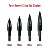 12pcs Archery Arrow Tips 100/125/150/200 Grain Field Tips 5/16 Inch Screw in Bullet Points , Archery Target Crossbow Practice Tip for Arrow Recurve Bow Compound Bow, Hunting Bow Arrow Target Practice
