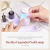 Beetles Mini Uv Light for Gel Nails Flash Curing Innovative with Smart Sensor for Easy and Fast Extension System, Portable Manicure Uv Led Light for Gel Nail Polish DIY Nail Art