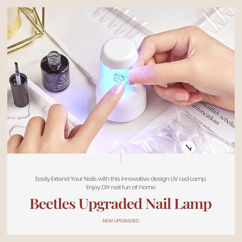 Beetles Mini Uv Light for Gel Nails Flash Curing Innovative with Smart Sensor for Easy and Fast Extension System, Portable Manicure Uv Led Light for Gel Nail Polish DIY Nail Art
