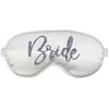 Honeymoon Gifts for Bride to Be - Black Multi Sparkle Glam Bride Satin Sleep Mask - Bachelorette Party Gifts - White Eye Mask(BLK Glm BRD)