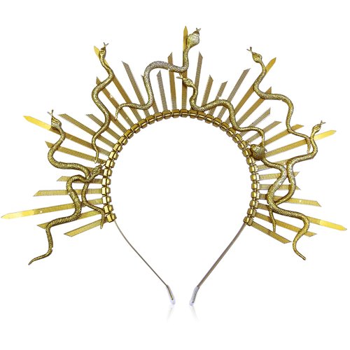 LaVenty Medusa Headpiece Medusa Crown Gold Snake Headband Medusa Costume Accessories Goddess Cost...