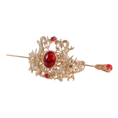 Vintage Decor Traditional Hair Bun Stick Chinese Hanfu Hair Stick Rhinestone Gold Hair Chopstick Wedding Bridal Hair Sticks Party Costume Hair Side Clip Wedding Decor