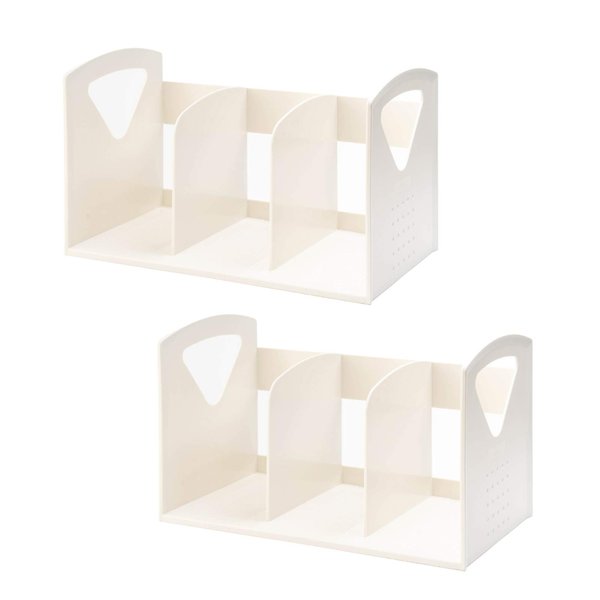 Lunmore 2 Pack Desk Book Shelves Small Desktop Bookshelf F Magazine Holder for Home School and Office