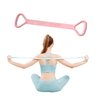 Figure 8 Resistance Band, Arm Back Shoulder Exercise Elastic Rope Stretch Fitness Band, Foot, Leg, Hand Stretcher, Arm Exerciser for Yoga Pilates Stretching Physical Therapy, Home Gym Workout（Pink
