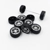 10PCS Toy Car Wheels 40mm Rubber Tire Wheels with Metal Shaft for RC Car Truck DIY Model Toy Wheel Replacement Accessories (3X40mm)
