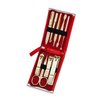 Three Seven (777) Premium Quality Gift Travel Manicure Grooming Kit Nail Clipper Set (970R), MADE IN KOREA, SINCE 1975. (Gold)