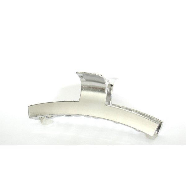 Generic Long shiny silver tone metal hair claw clip