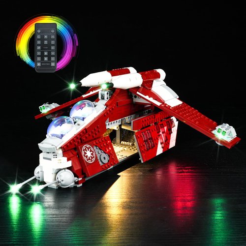 DALDED LED Lighting Kit for Lego Star Wars: The Clone Wars Coruscant Guard Gunship 75354, LED Light Compatible with Lego 75354 Building Block Models (Remote Control Version)