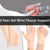 Nuanchu Gel Wrist Thumb Support Braces,Unisex Wrist Hand Thumb Gloves,Soft Waterproof Left and Right Hand Wrist Compression Sleeve for Relief Arthritis Tenosynovitis Typing Pain (4 Pieces)
