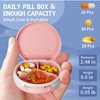 Serfeymi 3 Compartment Waterproof Cute Small Pill Box for Purse & Pocket, Travel Portable and Multifunctional Pill Case Holder for Vitamins, Fish Oil, Supplements, Pearls