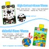 Inbeby Tummy Time Mirror & Play Mat & Pillow 3-in-1, High Contrast Black and White Baby Toys, Activity Mat for Early Education, Newborn Infant Tummy Time Toy Set for 0 3 6 12 Month Crinkle/Squeaker
