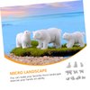 FELTECHELECTR 10 Pcs Micro Landscape Decoration Mini Animals Christmas Decorations Bling Decor Arctic Animal Figures Toy Christmas Bears Figurines Nativity Animals Figurines Miniature Polar Bear