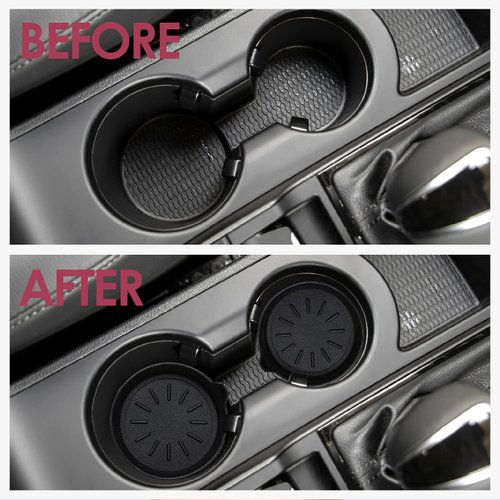 LEORAY Car Coasters for Cup Holder Silicone Car Cup Holder Coasters (4 Pack Original)