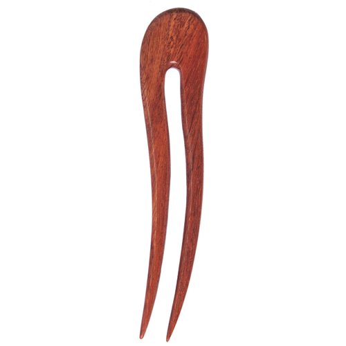 Marycrafts Wooden Rosy Wavy Hair Pin, Hair Fork, Hair Stick, Hair Accessory Handmade 5.12" (1 Piece)