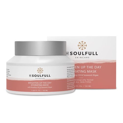BE SOULFULL Hydrating Mask, Brightening Mask that Exfoliates, Reduces Hyperpigmentation & Improves Texture, 50gm / 1.76 Fl Oz