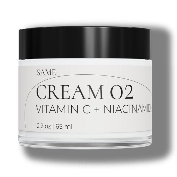 Same Skincare Face Cream 02: Niacinamide Vitamin C Face Serum, Hyaluronic Acid, Shea Butter, Organic Facial Serum Supports Acne, Anti Aging, Dark Spots, Use as Face Mask, Vegan, Cruelty Free, 2.2 oz