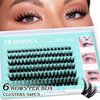 Hermosa Roseville Radiance imPRESS False False Eyelashes, Vegan Mink Eyelashes with 54 Clusters, 100% Handmade Faux Mink Materials with Natural Looking and Black Cotton Band, Easy Apply HMFD21