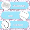 200 Pieces Fork Pins for Quilting Sewing Double Pins Needlecraft Blocking Pins Pins Stainless Steel U-pins for DIY Sewing Jewelry Craft Making, 0.91 x 0.2 Inch