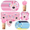 81Pcs Pink Dog Party Tableware Set Pink Dog Party Decoration Blue Pink Birthday Party Supplies