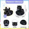 12pcs Rubber Ducks in Bulk, Ducks for Jeeps,Black Cat Rubber Ducks Jeep Ducking, Baby Bath Toys for Rubber Duckies ,Birthday Gifts Pool Holiday Ducks Party Favors