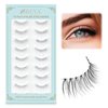 Obeyalash Soft Fluffy False Eyelashes 10 Pairs Full Eyes Lash 3D Faux Lashes Transparent Natural Band Soft Lightweight Fake Lashes Natural Look (FB10)