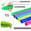 ALINK Reusable Boba Smoothie Straws, 10” Long Extra Wide Fat Silicone Straws for Drinking Bubble Tea, Set of 6 with Cleaning Brush